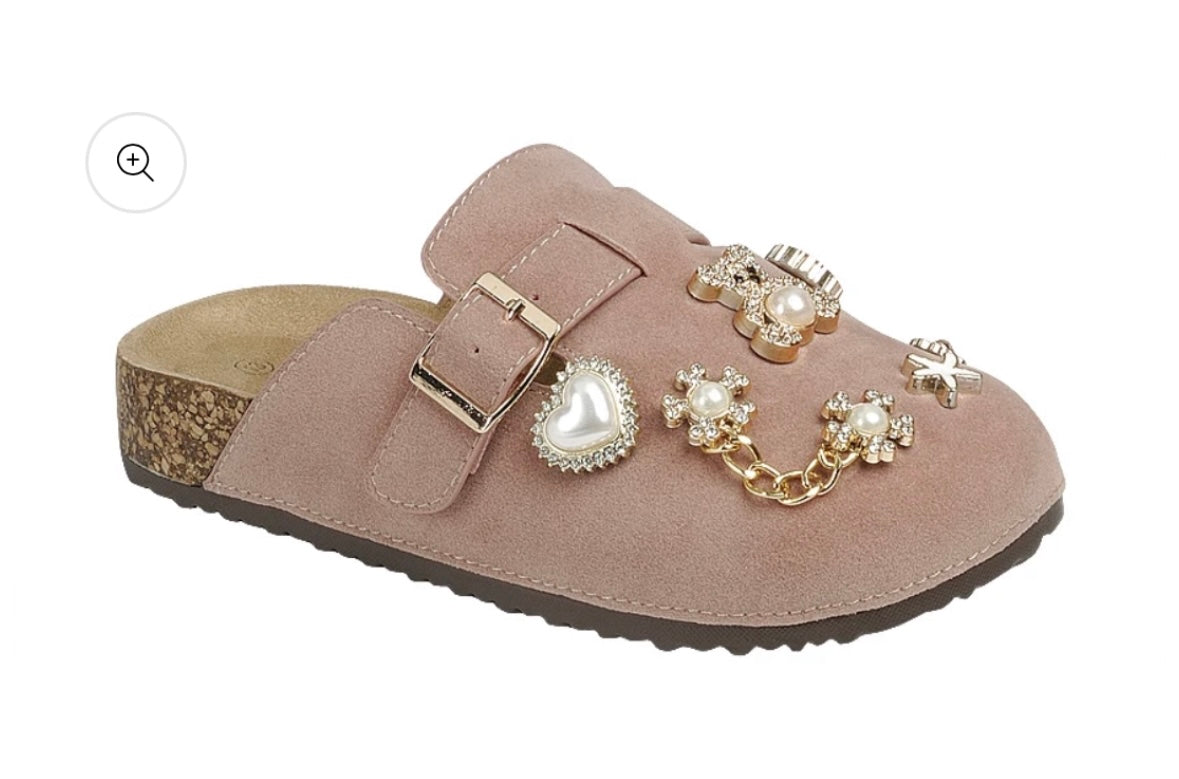 Becky Pink Charm Clogs