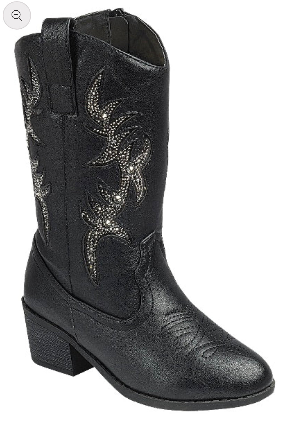 Bejeweled Cowgirl Boots - Black