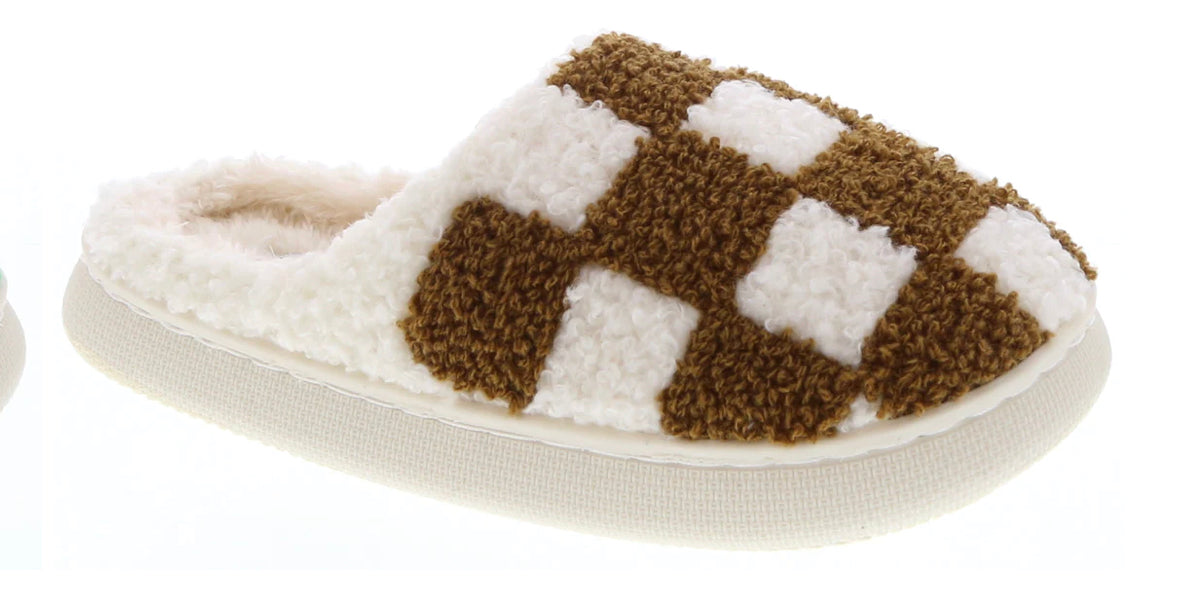Checkmate Slippers - Taupe