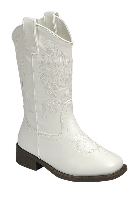 Jessie Western Boots - White