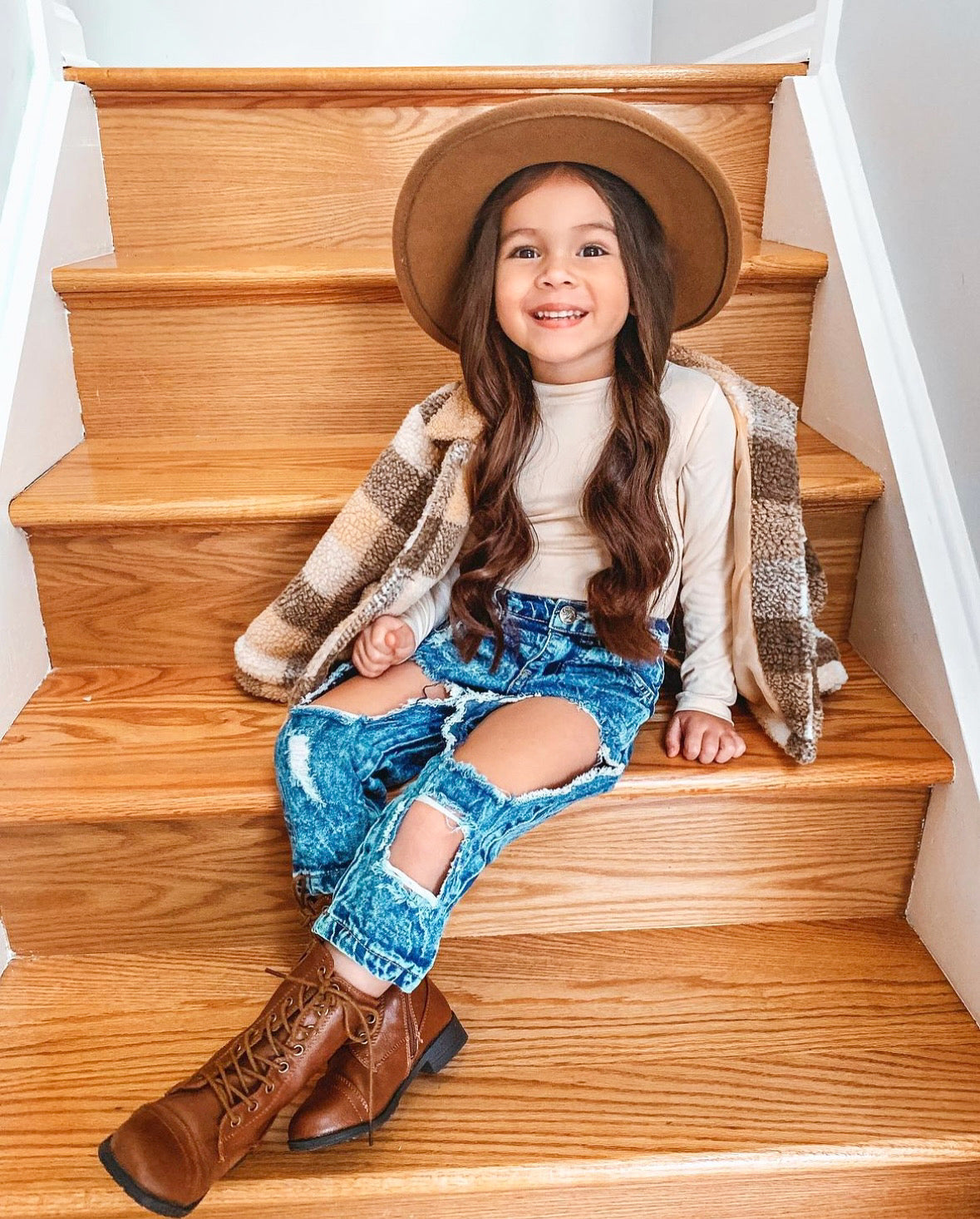 Mya Combat Boots - Tan