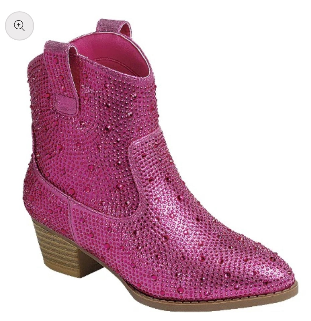 Western Boots - Hot Pink