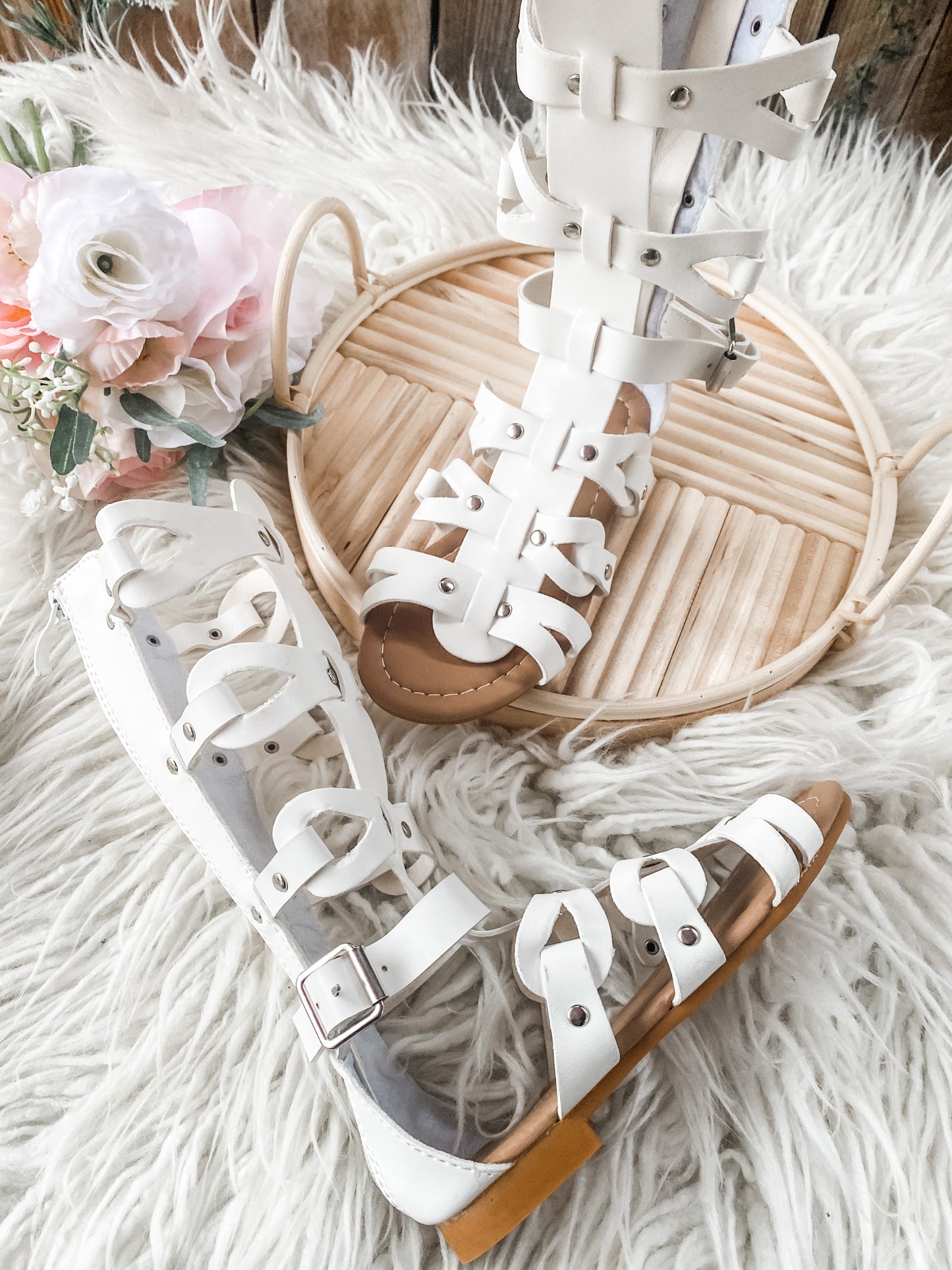 Tatiana Gladiator Sandals - White