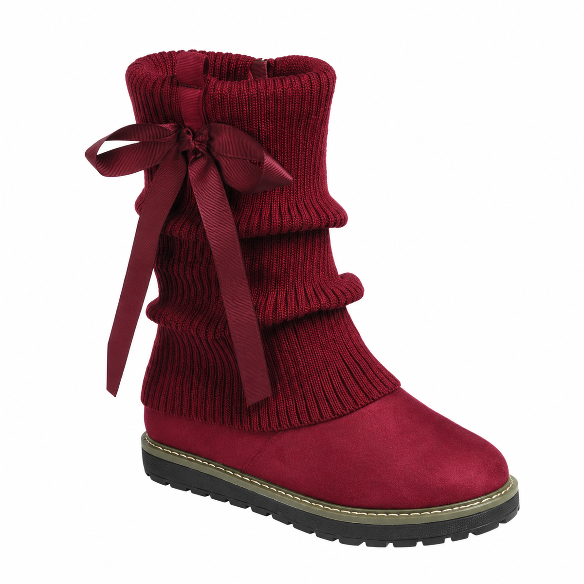 Sweater Boots - Wine