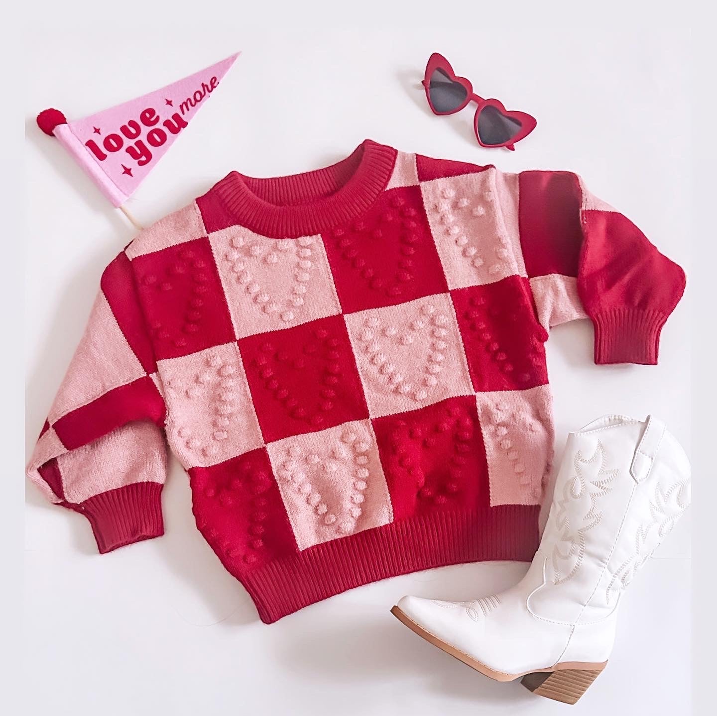 Best Match Checkered Sweater
