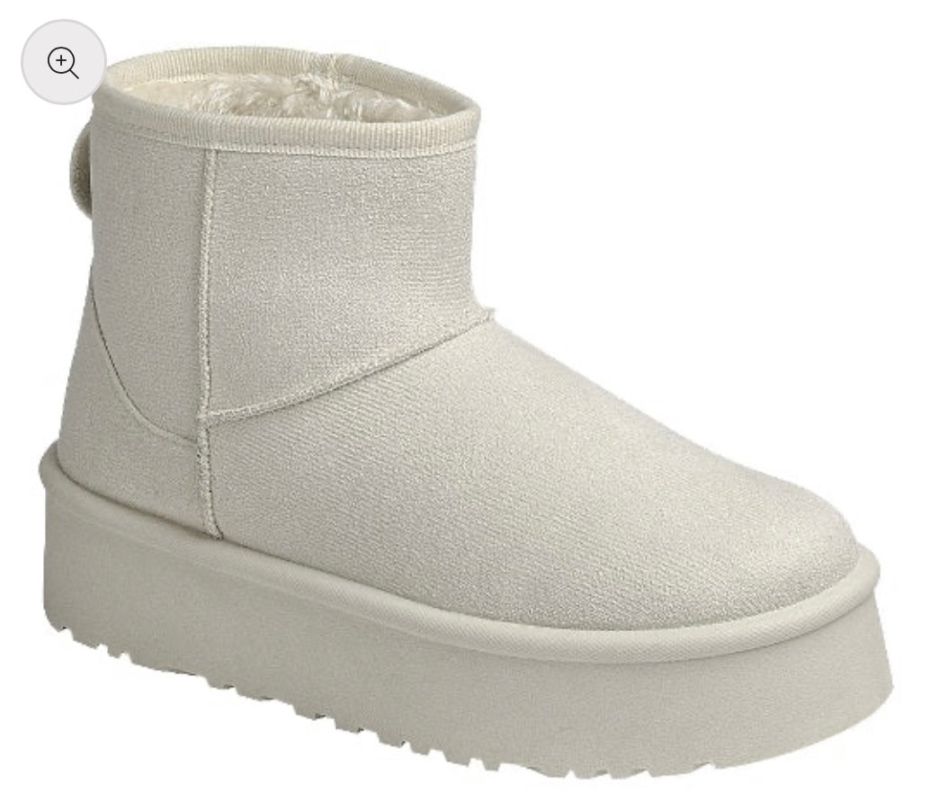 Chloe Platform Boots - Beige