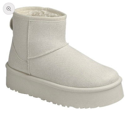 Chloe Platform Boots - Beige