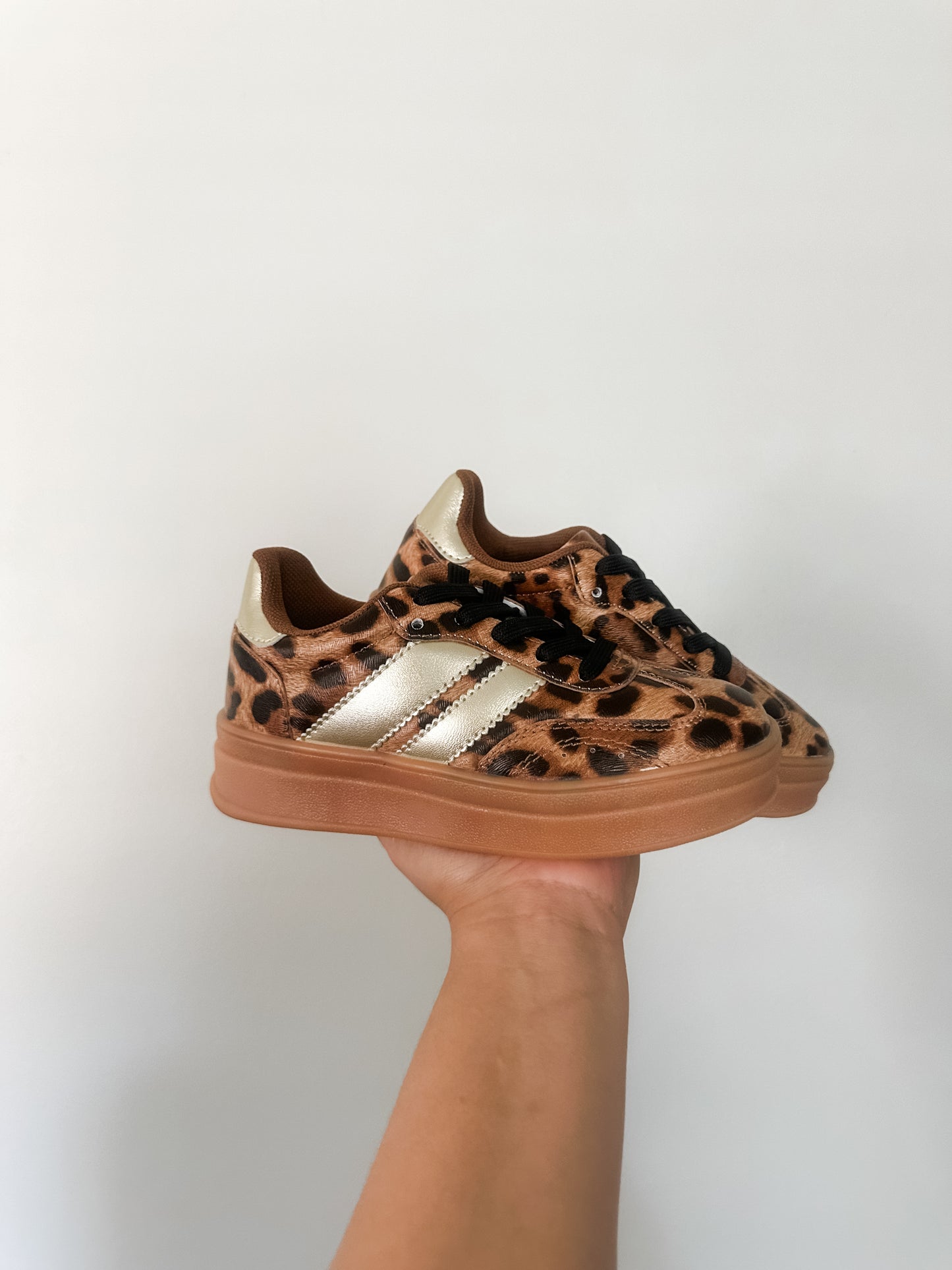 Leopard/Gold Sneakers