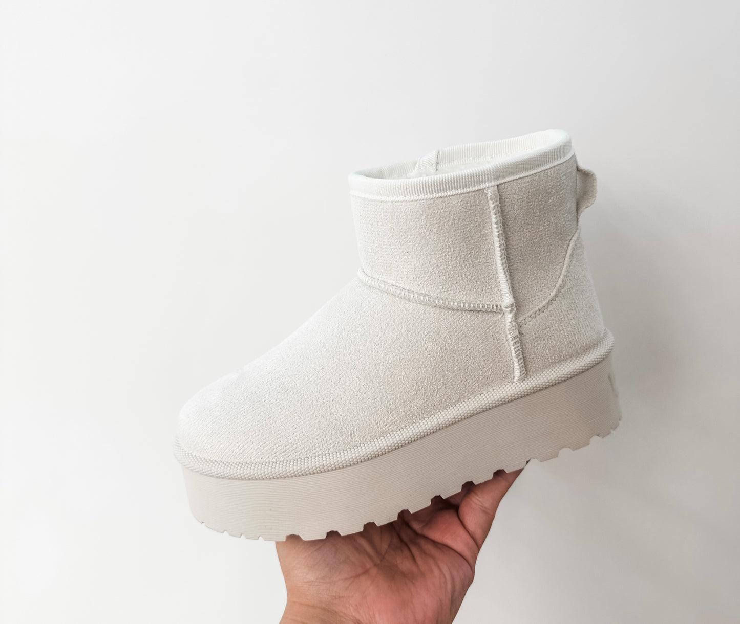 Chloe Platform Boots - Beige