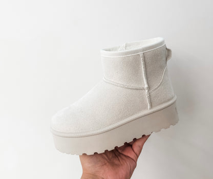 Chloe Platform Boots - Beige