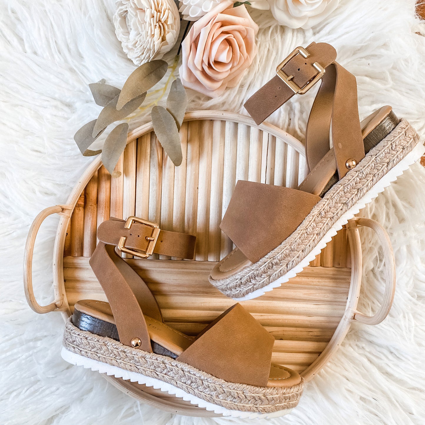 Mariana Espadrilles - Tan + Black