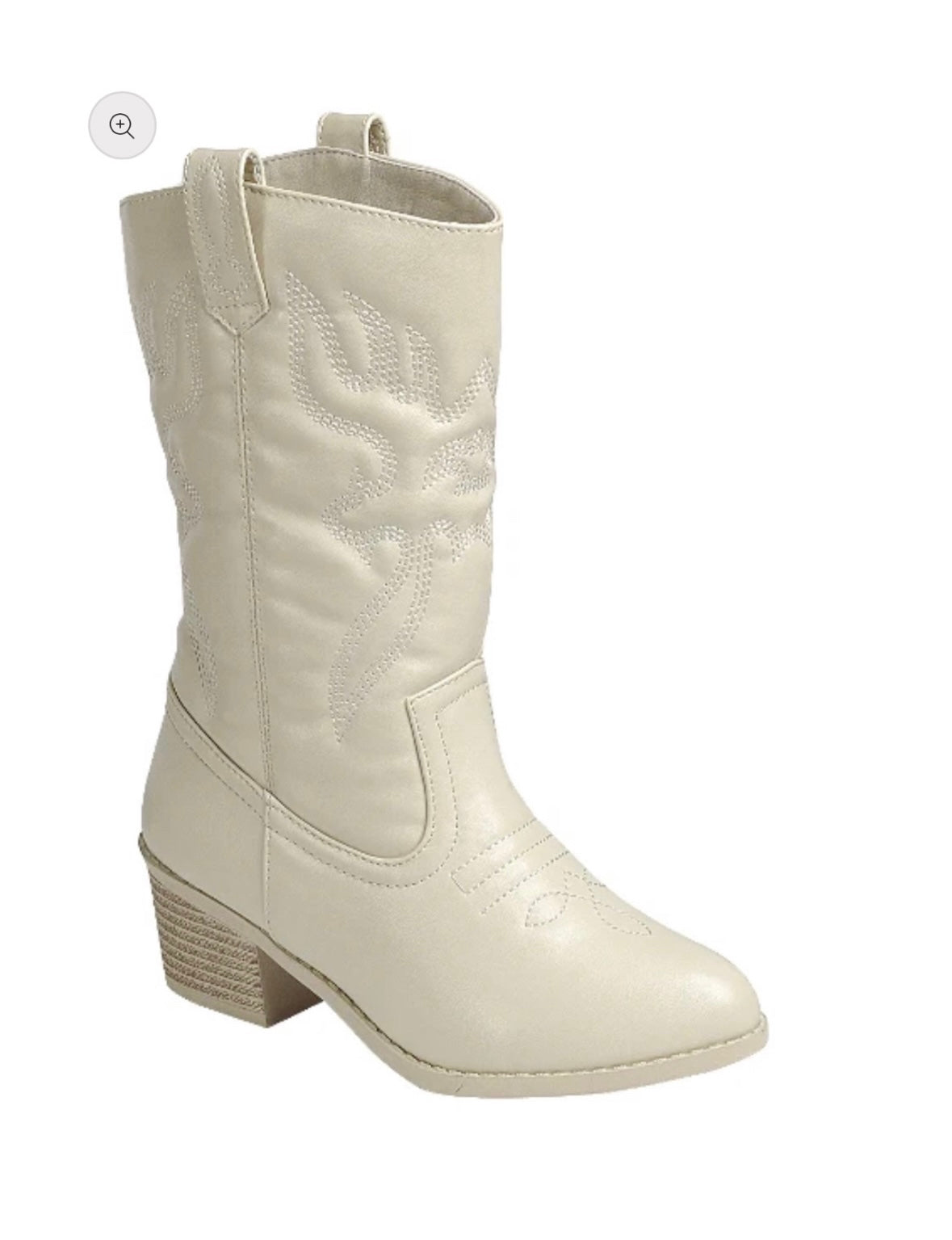 Miley Western Boots - Bone